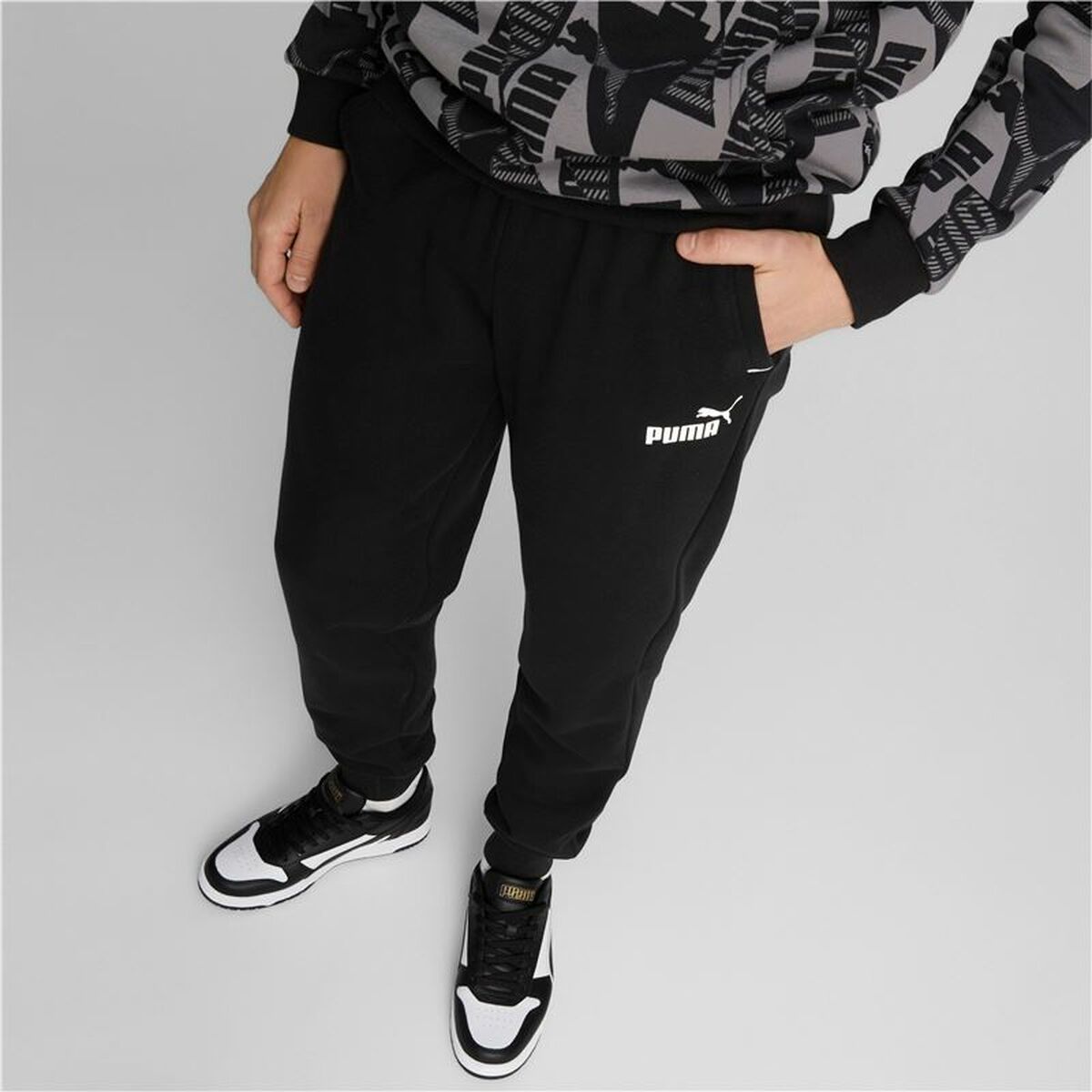 Long Sports Trousers Puma Power Sweatpants Black Men