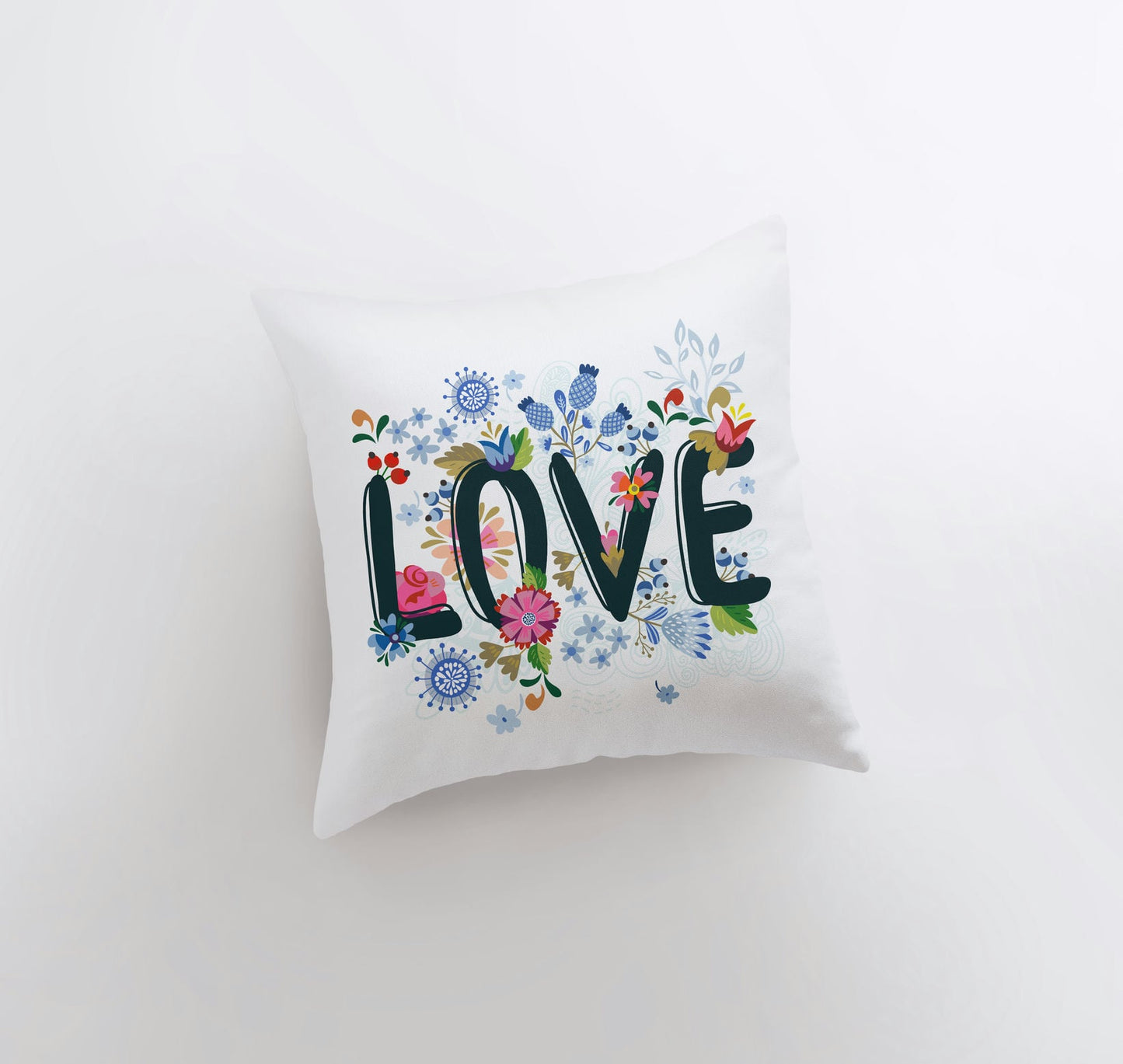 Love Floral Polkadot Pillow Cover | Gospel Pillow | Home Decor |