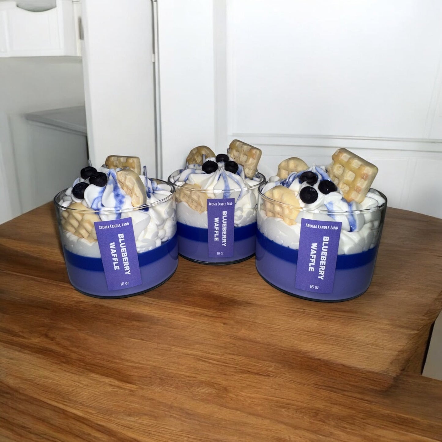 Blueberry Waffle Decorative Candle