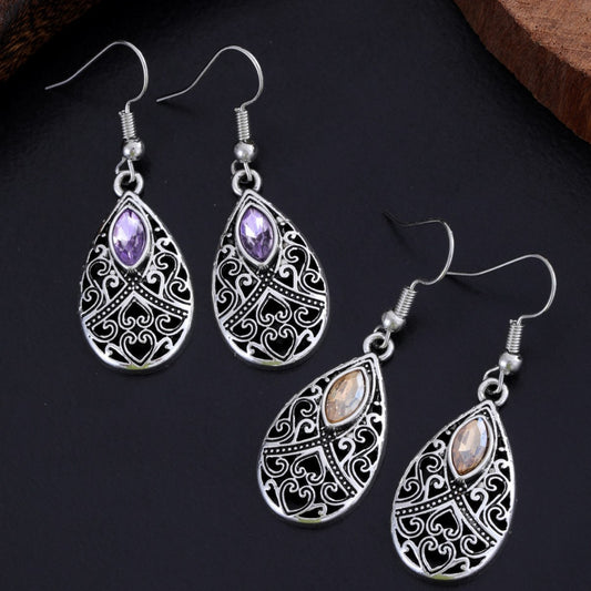 Fashionable And Versatile Retro Water Droplet Women's Earrings