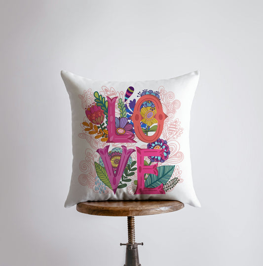 Love Floral Blue Polkadots Pillow Cover | Gospel Pillow | Home Decor |
