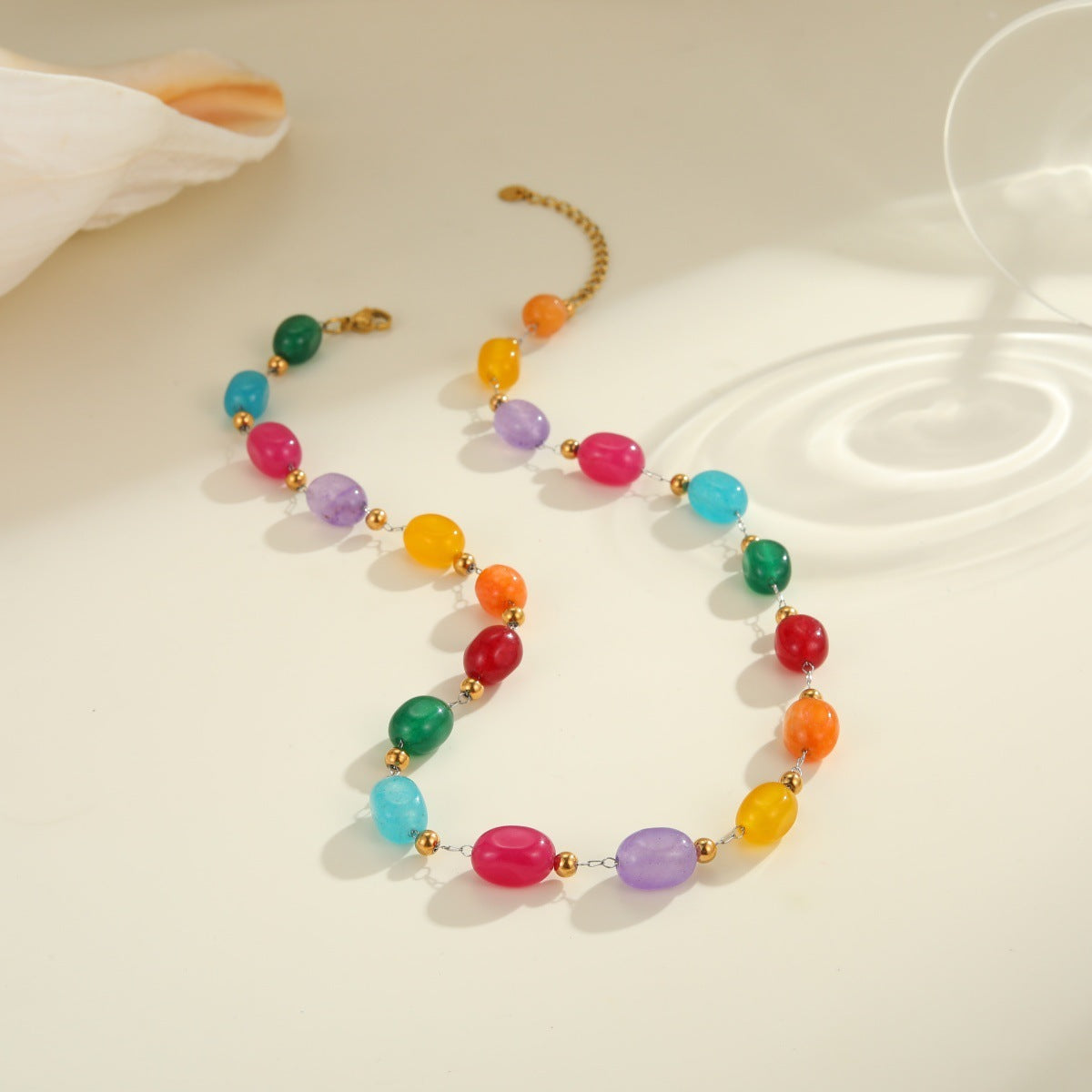 Personality Dopamine Natural Stone Necklace Female