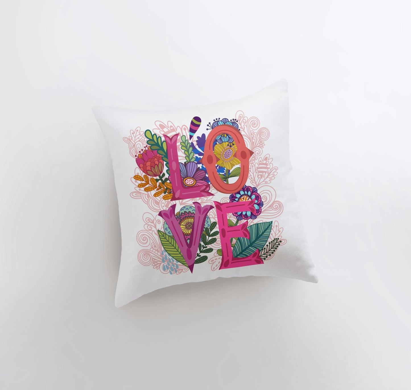 Love Floral Blue Polkadots Pillow Cover | Gospel Pillow | Home Decor |