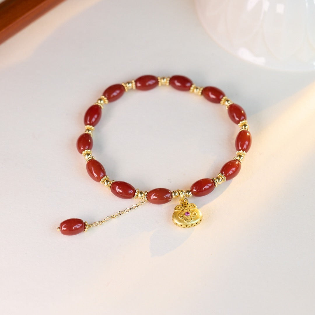 Natural Red Agate Bracelet For Women