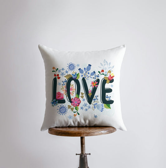 Love Floral Polkadot Pillow Cover | Gospel Pillow | Home Decor |