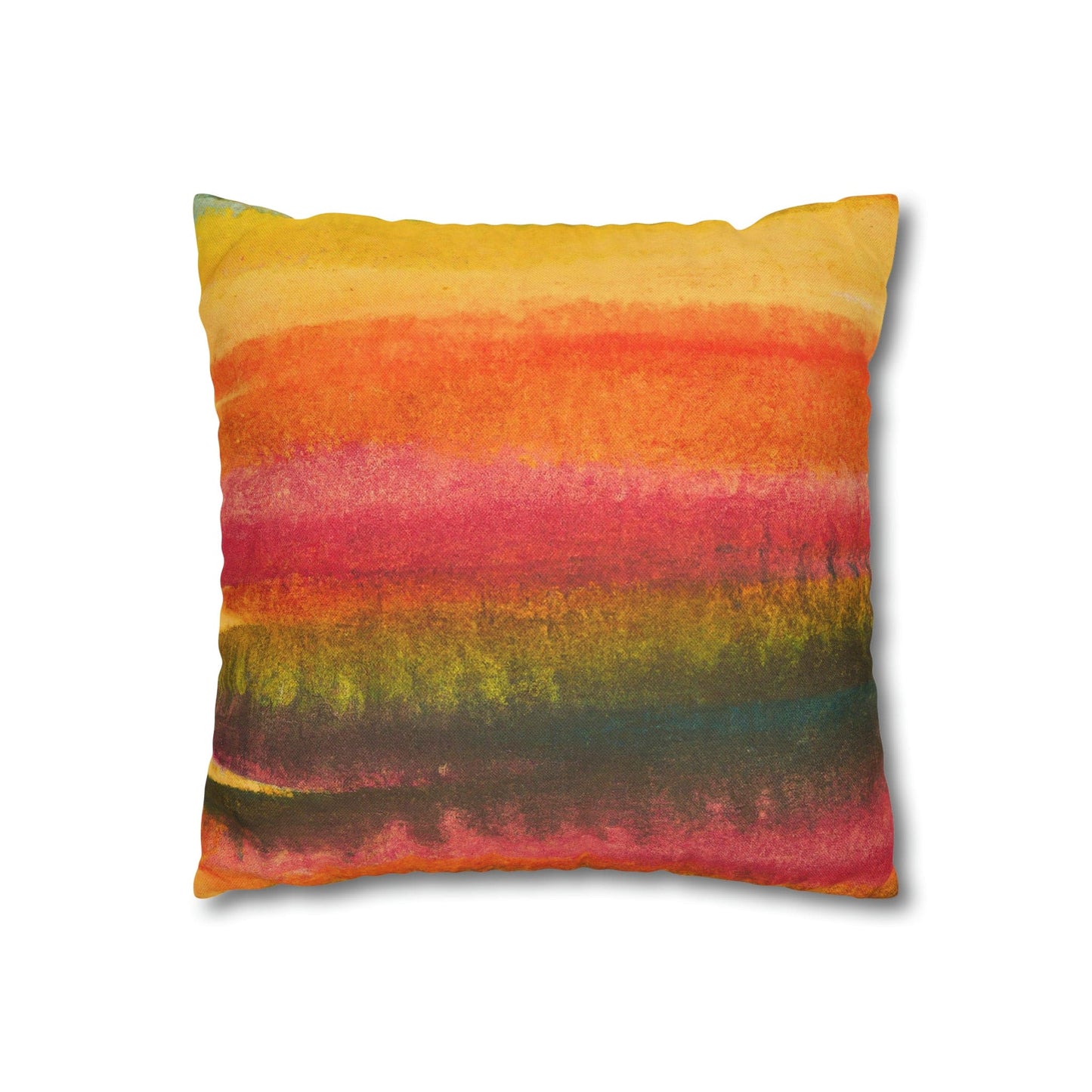 Decorative Throw Pillow Cover - Autumn Fall Watercolors