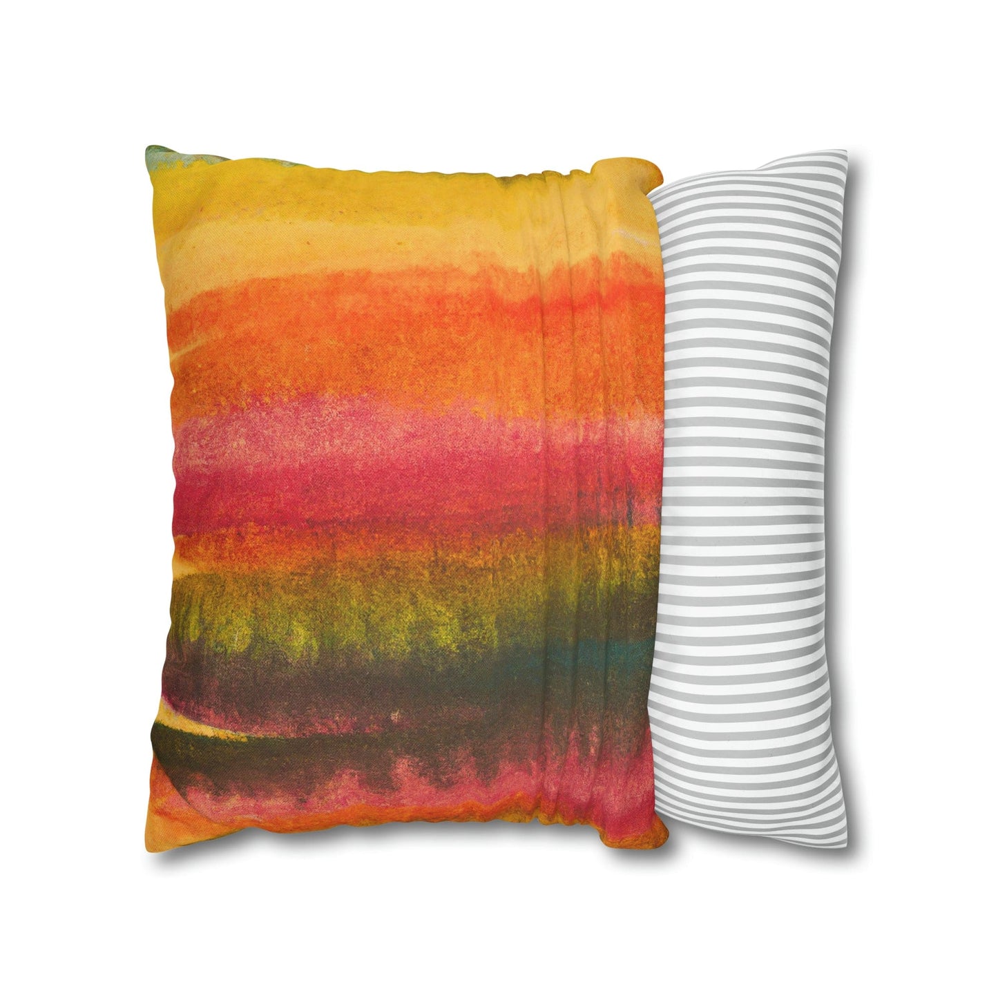 Decorative Throw Pillow Cover - Autumn Fall Watercolors