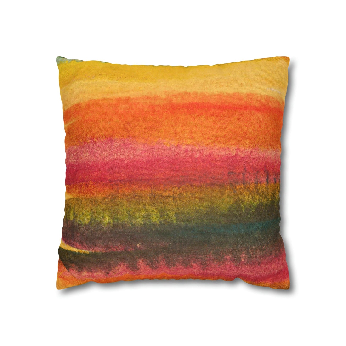 Decorative Throw Pillow Cover - Autumn Fall Watercolors