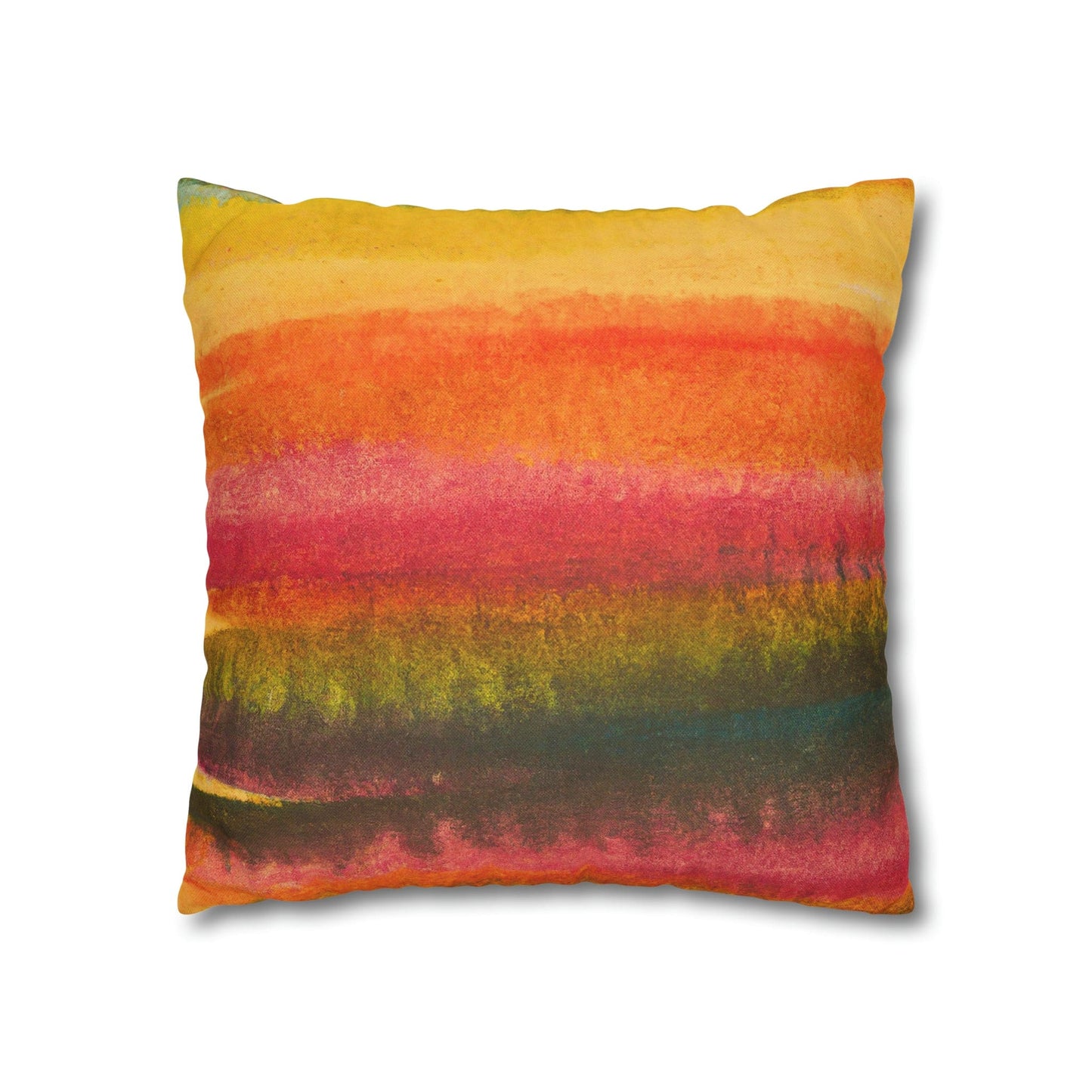 Decorative Throw Pillow Cover - Autumn Fall Watercolors
