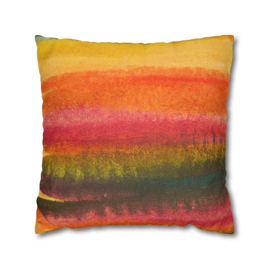 Decorative Throw Pillow Cover - Autumn Fall Watercolors