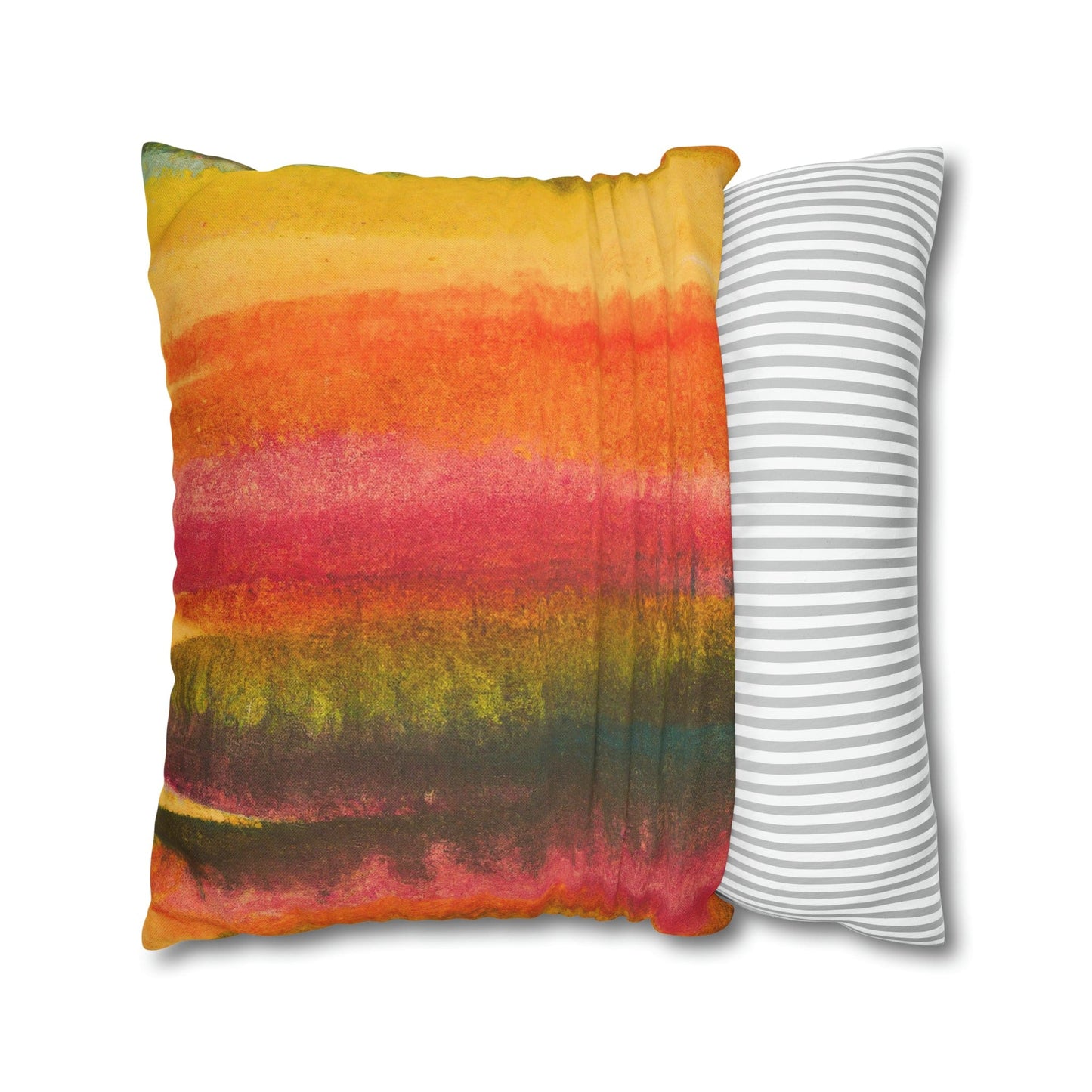 Decorative Throw Pillow Cover - Autumn Fall Watercolors