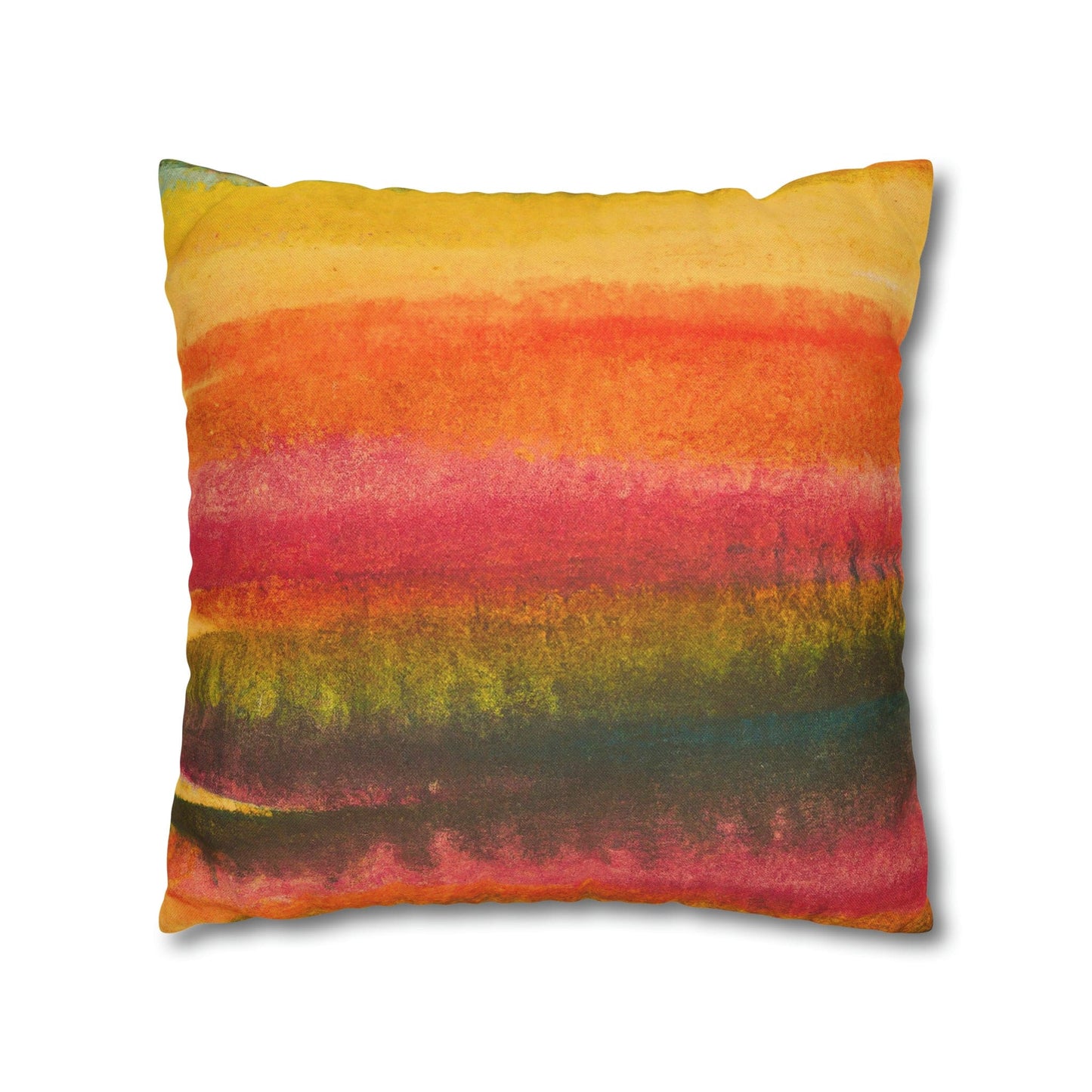 Decorative Throw Pillow Cover - Autumn Fall Watercolors