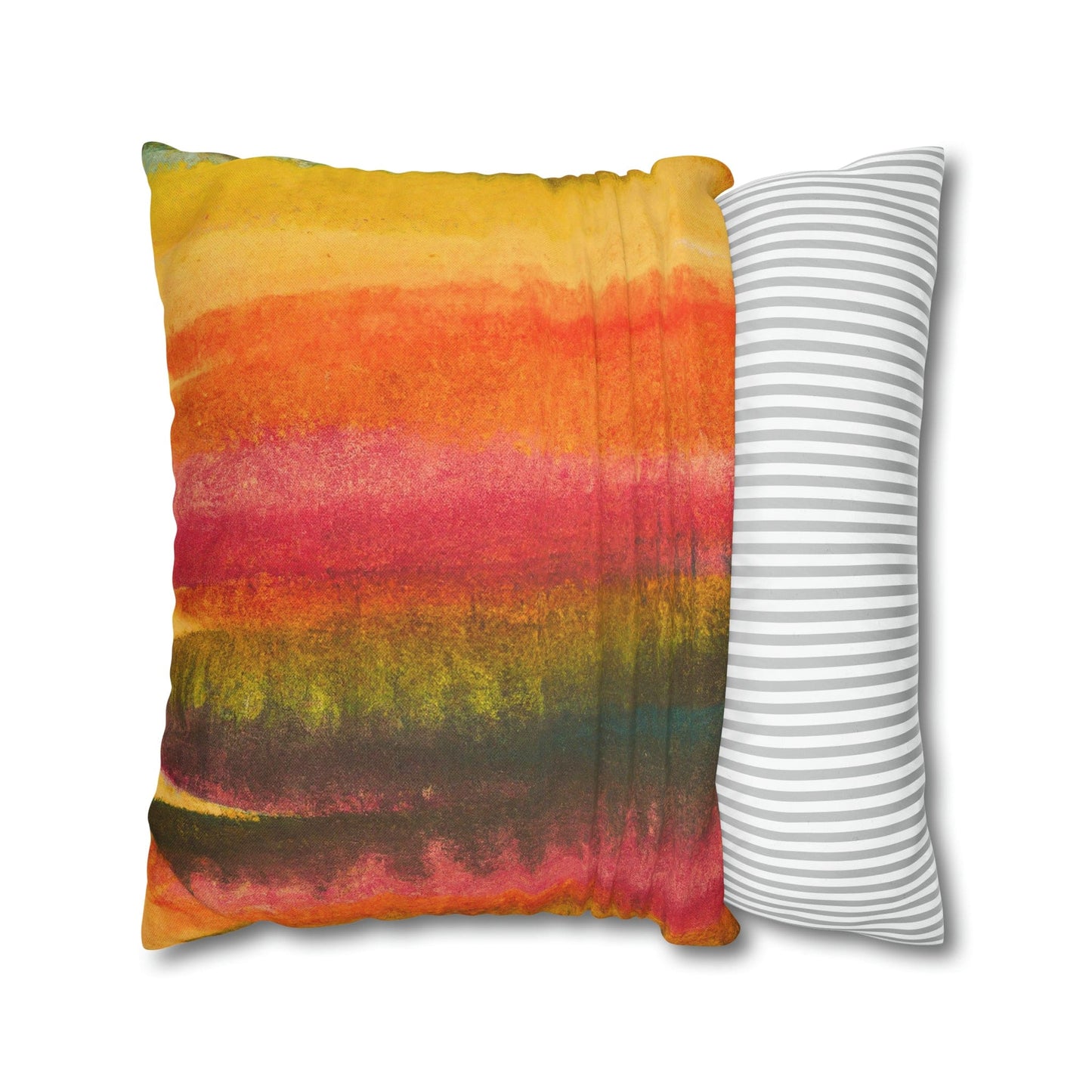 Decorative Throw Pillow Cover - Autumn Fall Watercolors