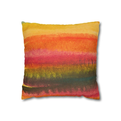 Decorative Throw Pillow Cover - Autumn Fall Watercolors