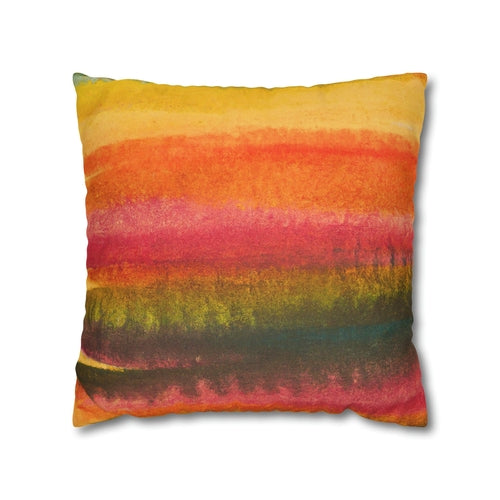 Decorative Throw Pillow Cover - Autumn Fall Watercolors