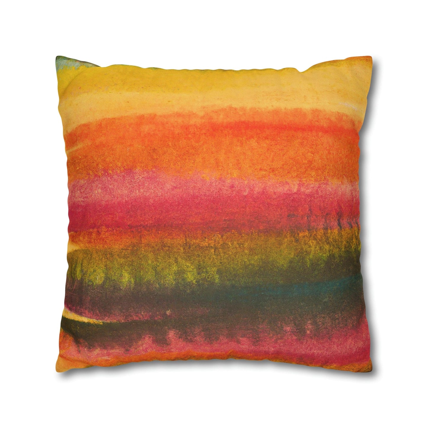 Decorative Throw Pillow Cover - Autumn Fall Watercolors