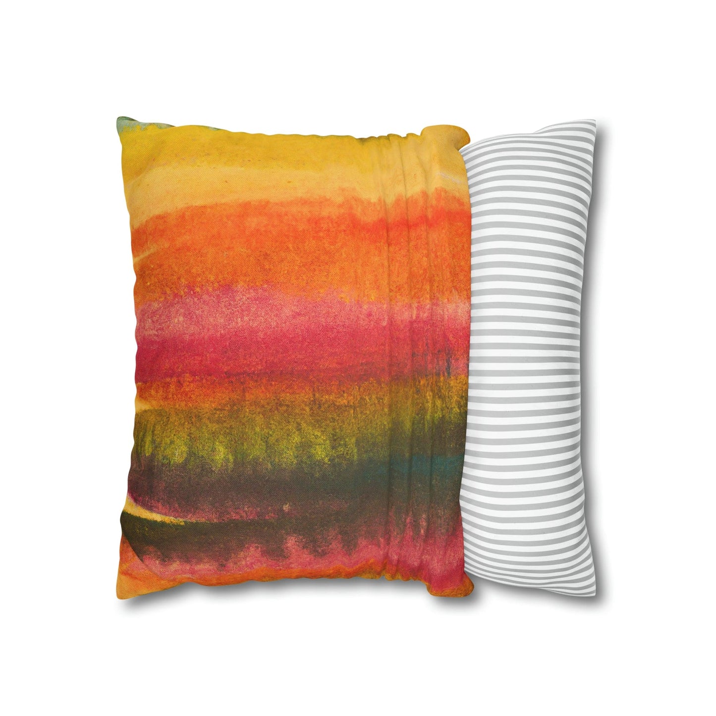 Decorative Throw Pillow Cover - Autumn Fall Watercolors