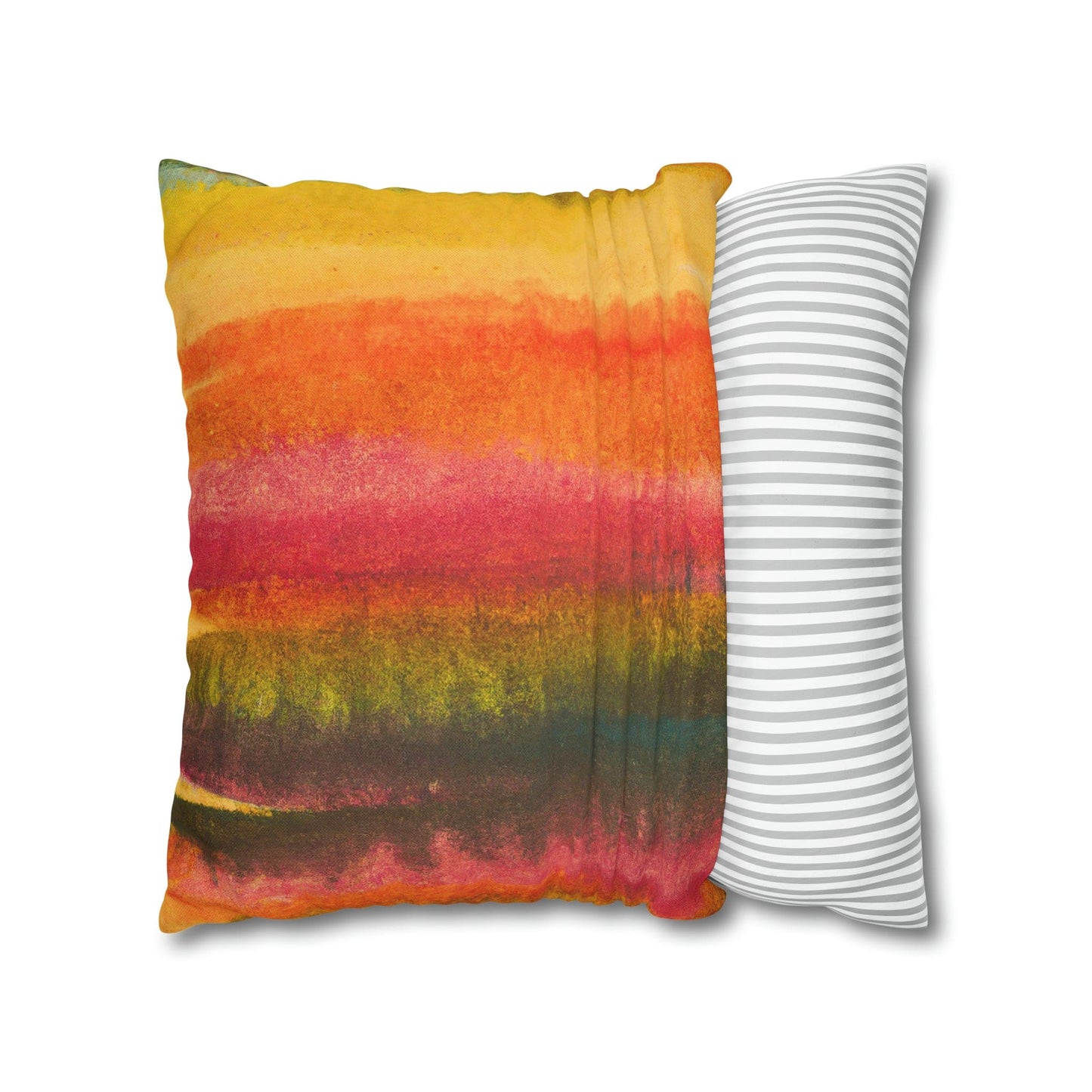 Decorative Throw Pillow Cover - Autumn Fall Watercolors