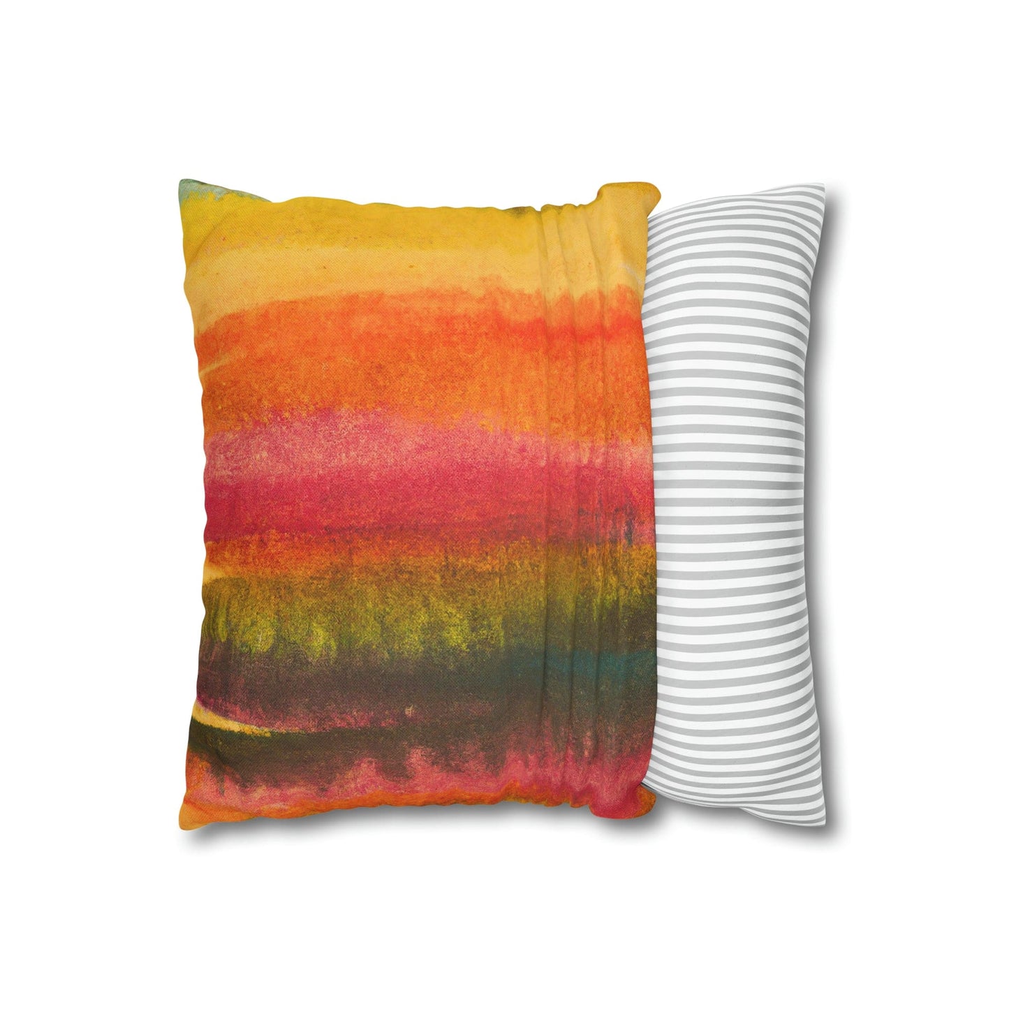Decorative Throw Pillow Cover - Autumn Fall Watercolors