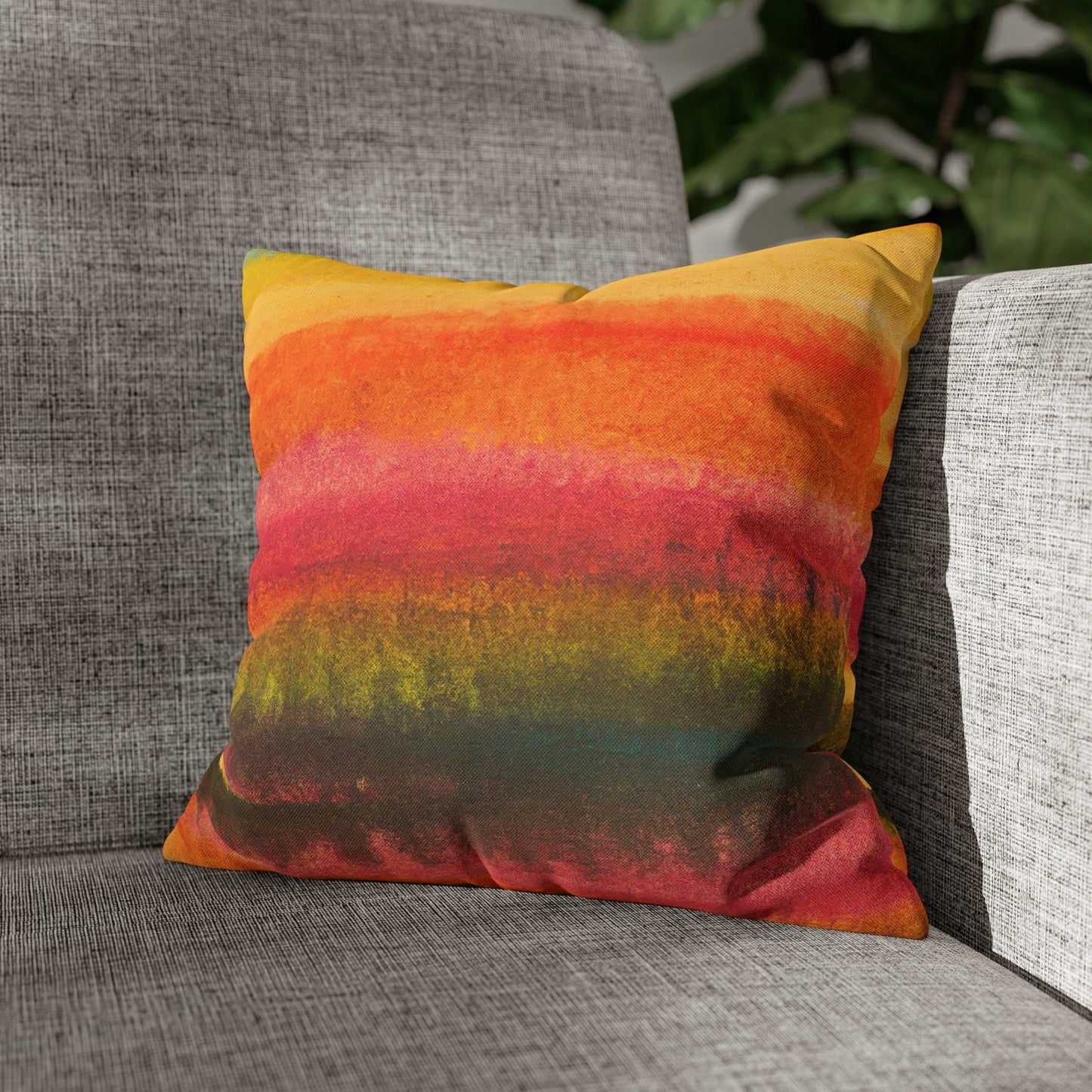 Decorative Throw Pillow Cover - Autumn Fall Watercolors