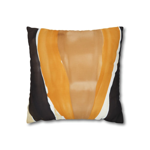 Decorative Throw Pillow Cover - Golden Yellow Brown Abstract Pattern