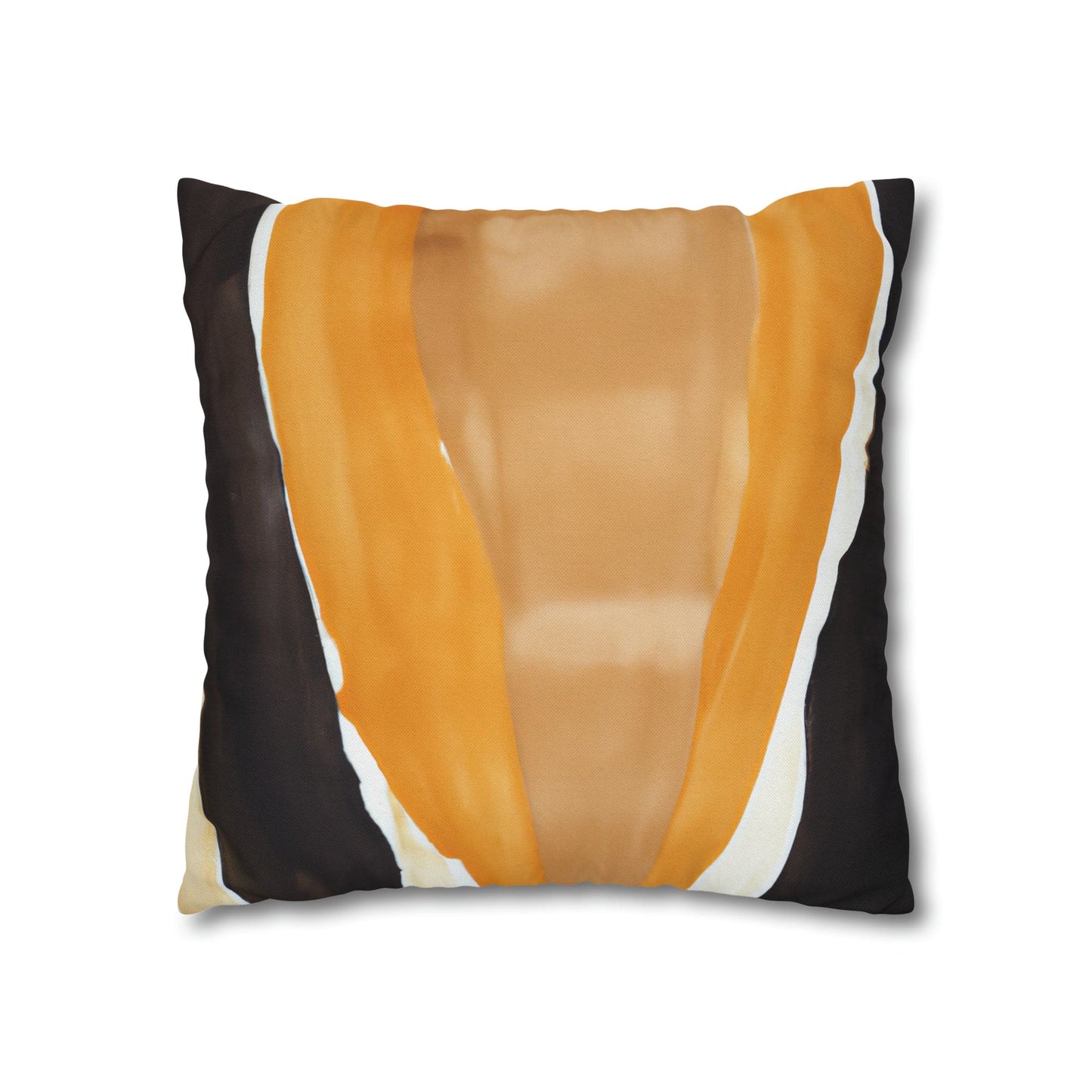 Decorative Throw Pillow Cover - Golden Yellow Brown Abstract Pattern
