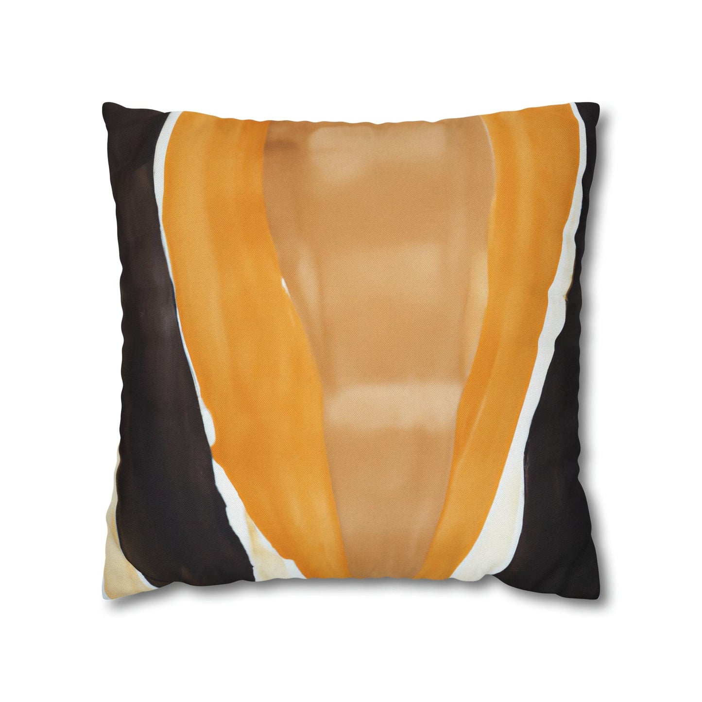 Decorative Throw Pillow Cover - Golden Yellow Brown Abstract Pattern
