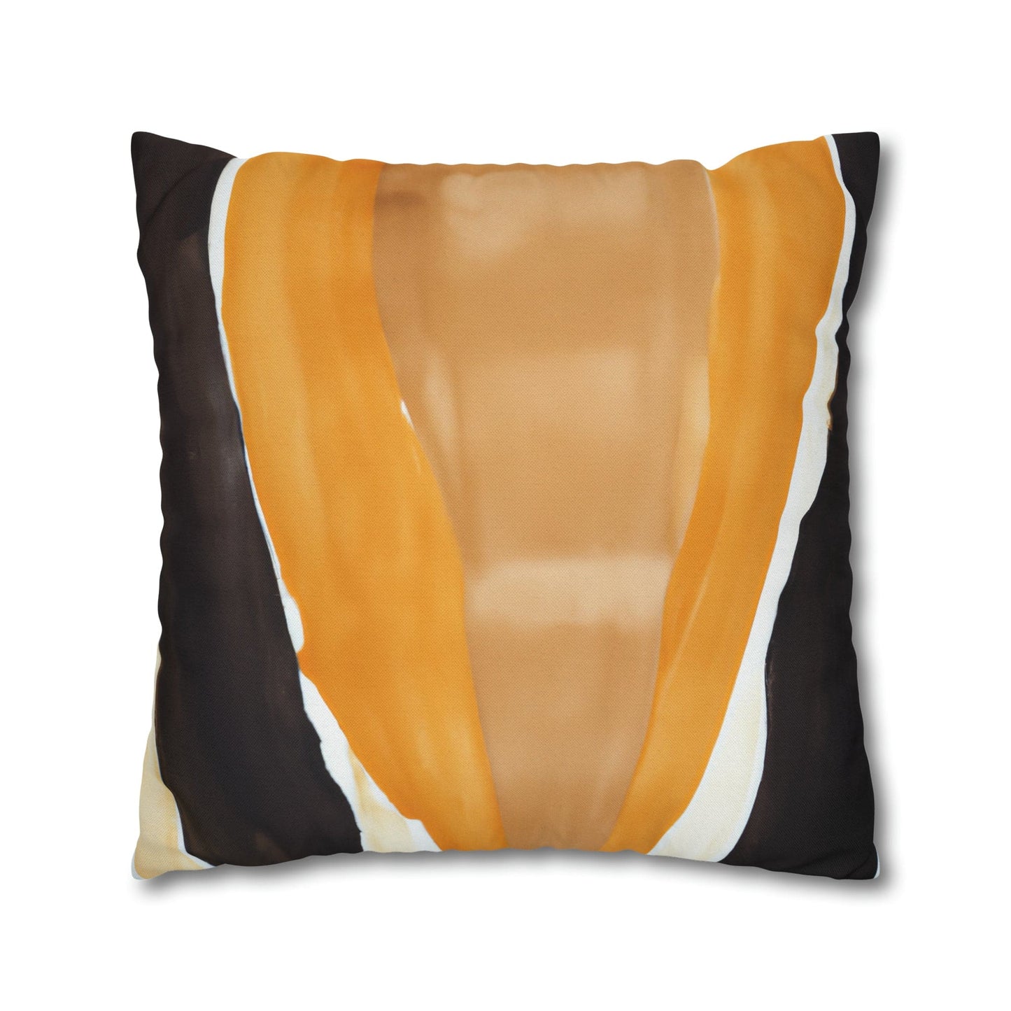 Decorative Throw Pillow Cover - Golden Yellow Brown Abstract Pattern