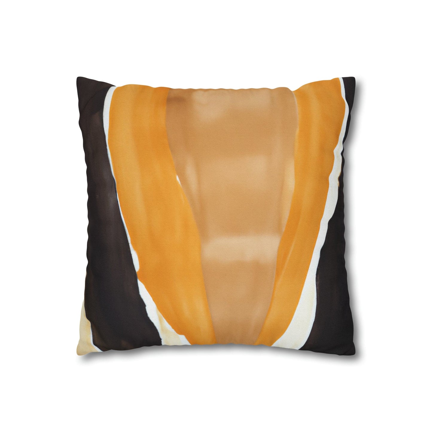 Decorative Throw Pillow Cover - Golden Yellow Brown Abstract Pattern