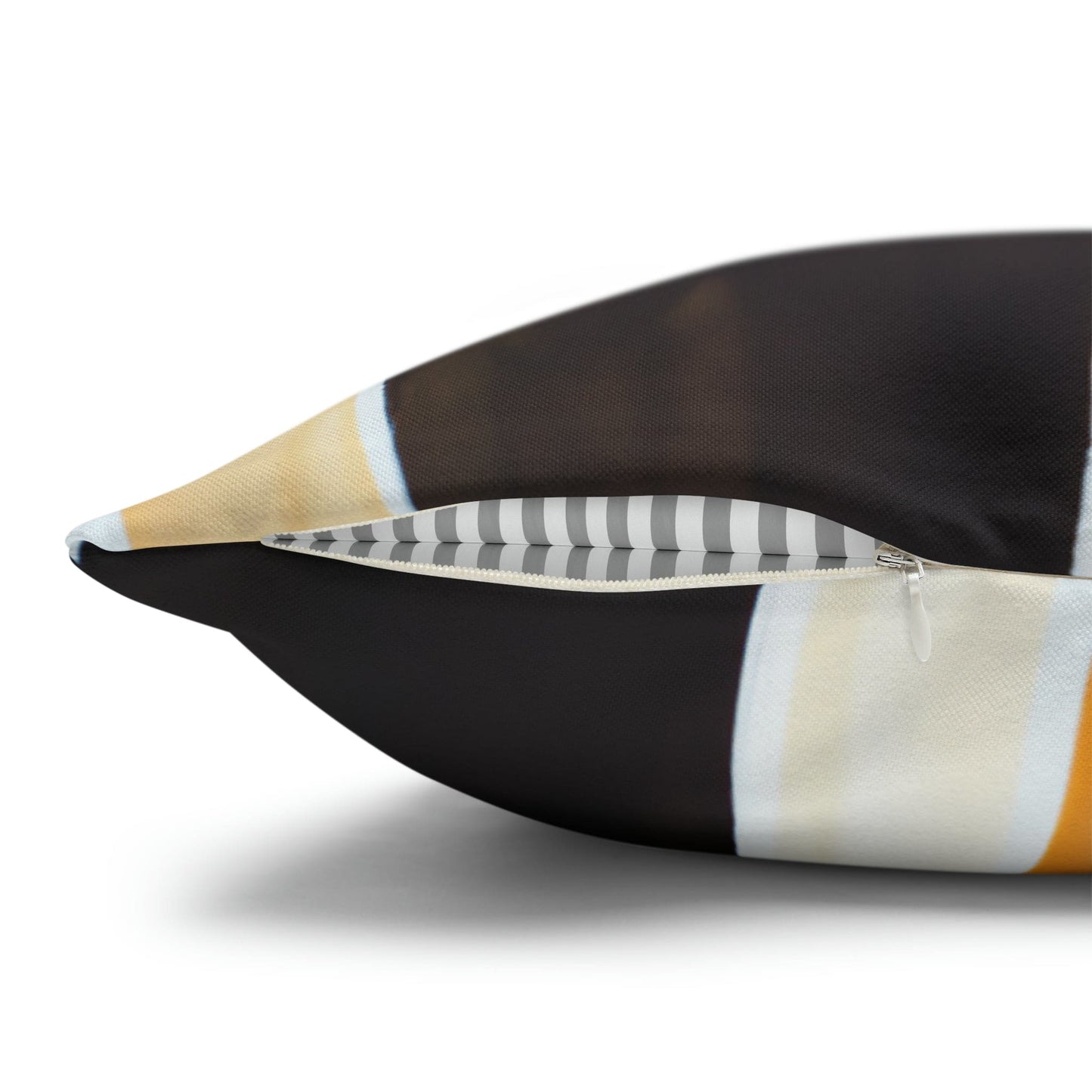 Decorative Throw Pillow Cover - Golden Yellow Brown Abstract Pattern