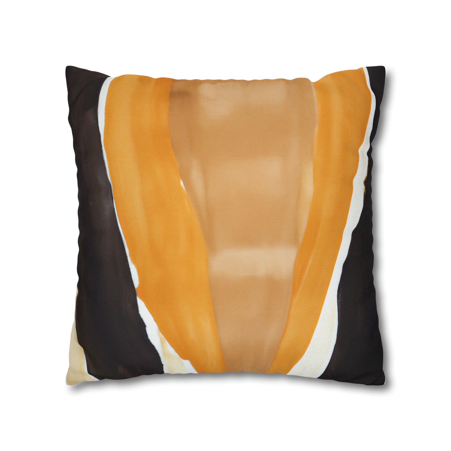 Decorative Throw Pillow Cover - Golden Yellow Brown Abstract Pattern
