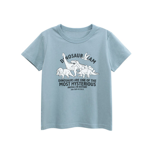 Boys’ Dinosaurs and Letters Print T-shirt in European and American